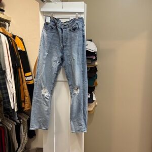 Levi's Light Blue Distressed Jeans